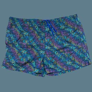 Fremantle Vintage 80s Big & Tall Swimming Trunks Shorts Multicolor Men's Size XL